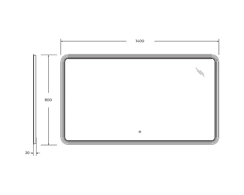 Приобрести Зеркало 140х80см Cezares Duet CZR-SPC-DUET-1400-800-LED-TCH в магазине сантехники Santeh-Crystal.ru