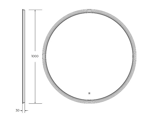 Приобрести Зеркало 100х100 см Cezares Eco CZR-SPC-ECO-1000-LED-TCH в магазине сантехники Santeh-Crystal.ru