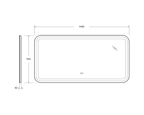 Приобрести Зеркало 140х70 см Cezares Stylus CZR-SPC-STYLUS-1400-700-TCH-WARM в магазине сантехники Santeh-Crystal.ru