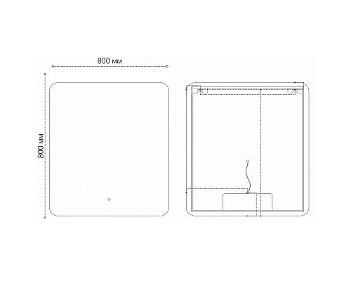 Купить Зеркало 80х80 см Grossman Elegans 178080 в магазине сантехники Santeh-Crystal.ru