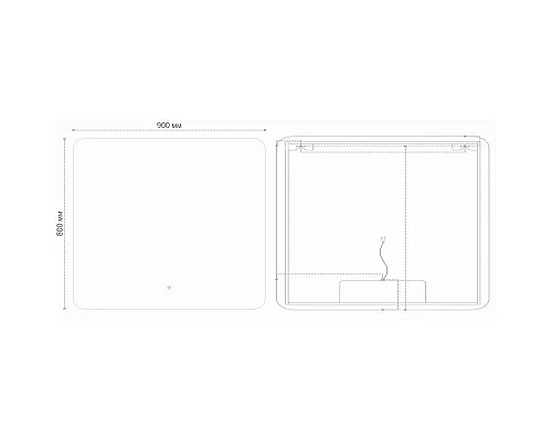 Купить Зеркало 90х80 см Grossman Elegans 179080 в магазине сантехники Santeh-Crystal.ru