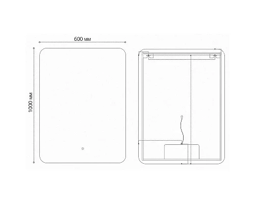 Приобрести Зеркало 60х100 см Grossman Elegans 17601001 в магазине сантехники Santeh-Crystal.ru