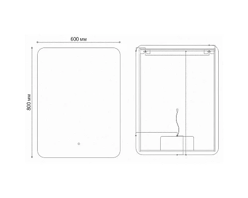 Приобрести Зеркало 60х80 см Grossman Elegans 1760801 в магазине сантехники Santeh-Crystal.ru