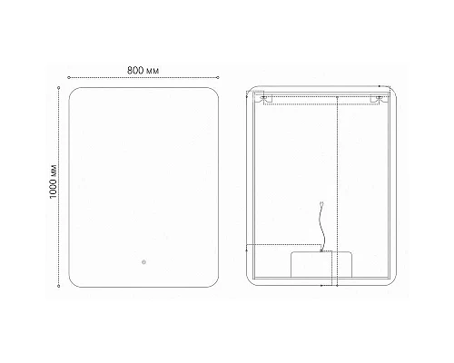 Купить Зеркало 80х100 см Grossman Elegans 17801001 в магазине сантехники Santeh-Crystal.ru