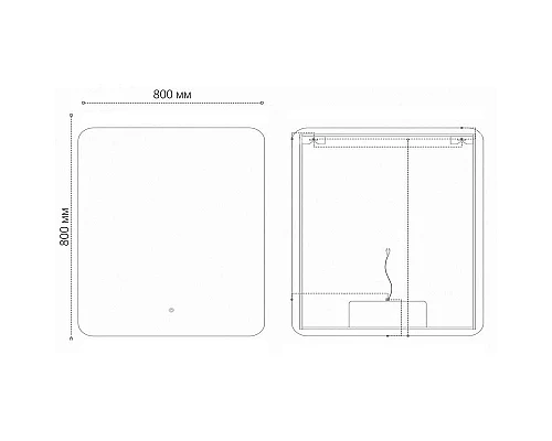 Купить Зеркало 80х80 см Grossman Elegans 1780801 в магазине сантехники Santeh-Crystal.ru