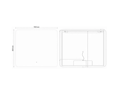Купить Зеркало 90х80 см Grossman Elegans 1790801 в магазине сантехники Santeh-Crystal.ru