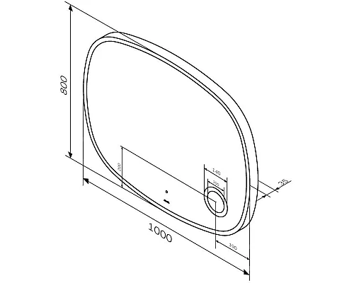 Купить Зеркало 100х80 см Am.Pm Func M8FMOX1003SA в магазине сантехники Santeh-Crystal.ru