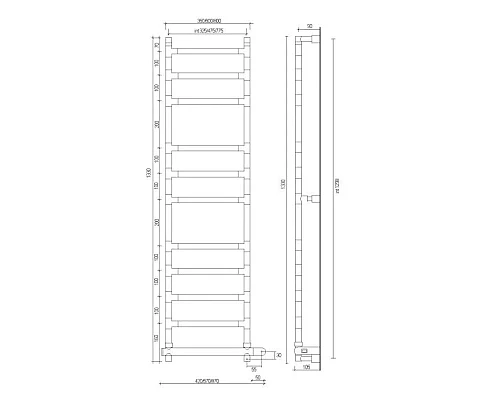 Заказать Полотенцесушитель электрический Margaroli Sereno 584-11/475 хром в магазине сантехники Santeh-Crystal.ru