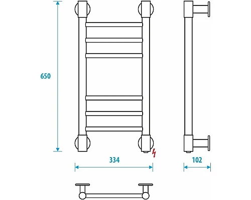 Купить Полотенцесушитель электрический 650x300 прямой Energy Ergo2 P EETRERGO2P653000000 в магазине сантехники Santeh-Crystal.ru