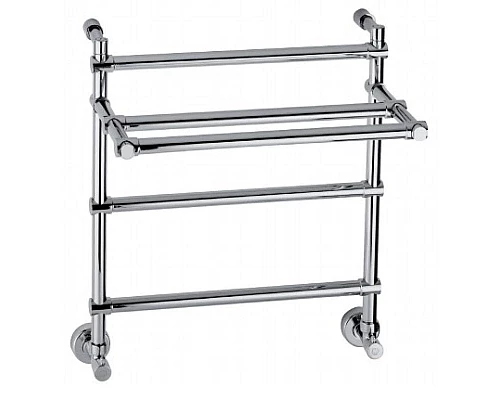 Заказать Полотенцесушитель водяной с полкой Margaroli Sole 455/370 хром в магазине сантехники Santeh-Crystal.ru