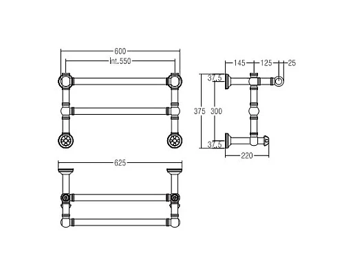 Купить Полотенцесушитель водяной Margaroli Armonia 9-492 хром в магазине сантехники Santeh-Crystal.ru