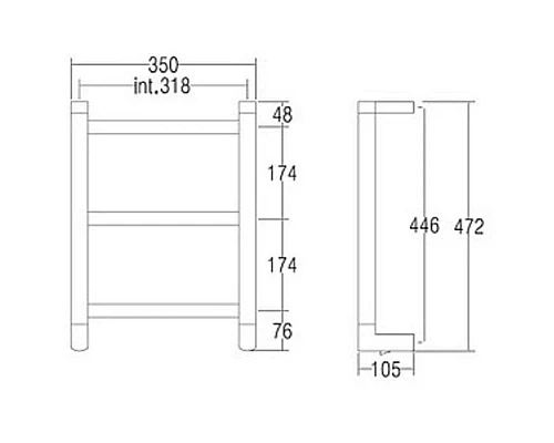 Купить Полотенцесушитель электрический Margaroli Sole 540/S бронза в магазине сантехники Santeh-Crystal.ru