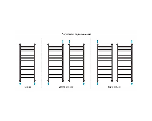 Приобрести Полотенцесушитель водяной 1000х400 перемычка выгнутая шампань матовая Сунержа Богема+ 022-0221-1040 в магазине сантехники Santeh-Crystal.ru