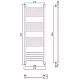 Купить Полотенцесушитель водяной 1200х400 белый матовый Сунержа Богема+ 30-0220-1240 в магазине сантехники Santeh-Crystal.ru