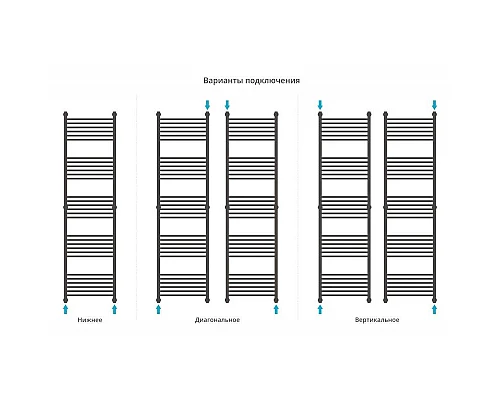 Заказать Полотенцесушитель водяной 1900х500 золотой матовый Сунержа Богема+ 032-0220-1950 в магазине сантехники Santeh-Crystal.ru