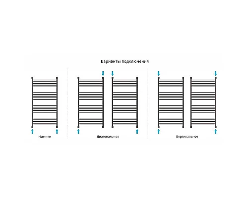Купить Полотенцесушитель водяной 1200х600 темный титан муар Сунержа Богема+ 15-0220-1260 в магазине сантехники Santeh-Crystal.ru