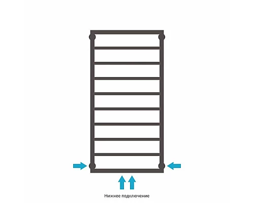 Заказать Полотенцесушитель водяной 1000х500 золотой матовый Сунержа Канцлер 032-0254-1050 в магазине сантехники Santeh-Crystal.ru