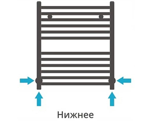Заказать Полотенцесушитель водяной 600х500 золотой Сунержа Модус 03-0250-6050 в магазине сантехники Santeh-Crystal.ru