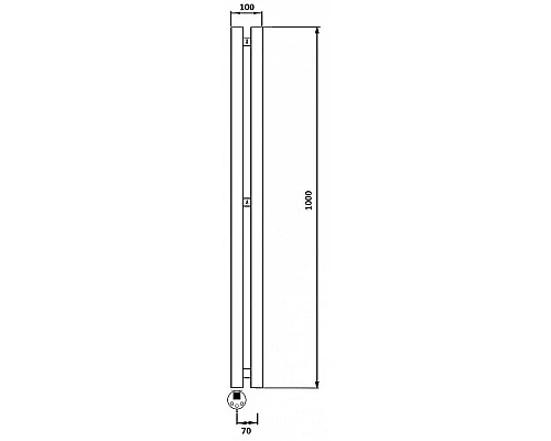 Купить Полотенцесушитель электрический 1070х100 ТЭН левый Secado Бергамо 2К 4673739250877 в магазине сантехники Santeh-Crystal.ru