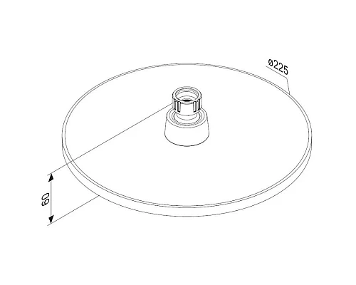 Купить Верхний душ 225 мм Damixa Jupiter 977050000 в магазине сантехники Santeh-Crystal.ru