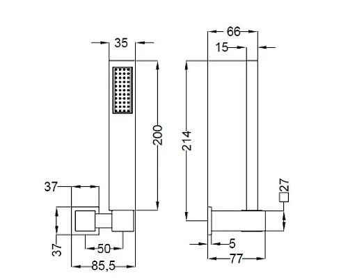 Заказать Душевой набор хром, ручка хром Cezares Levico LEVICO-KD-01-Cr в магазине сантехники Santeh-Crystal.ru