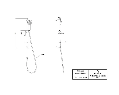 Купить Душевой гарнитур Villeroy & Boch Universal TVS00000900061 в магазине сантехники Santeh-Crystal.ru