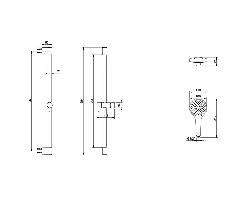Приобрести Душевой гарнитур Villeroy & Boch Embrace TVS1086000161 в магазине сантехники Santeh-Crystal.ru
