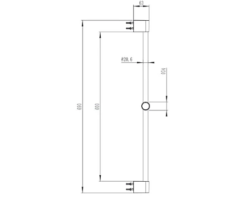 Купить Душевая штанга 69 см Villeroy & Boch Embrace TVS1086001161 в магазине сантехники Santeh-Crystal.ru