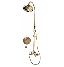 Душевая колонна бронза, ручки белые Cezares First FIRST-CD-02-Bi