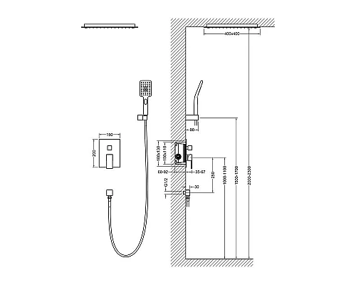 Заказать Душевой комплект 400 мм Timo Selene SX-2029/03SM в магазине сантехники Santeh-Crystal.ru