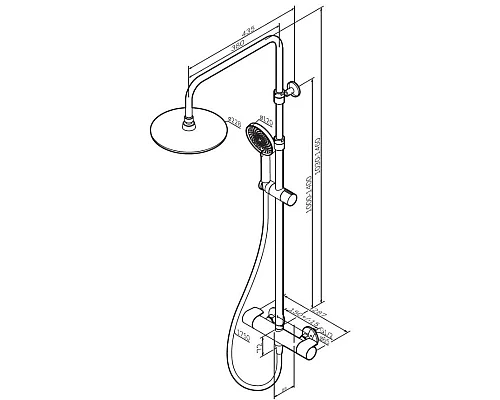 Приобрести Душевая система 228 мм Am.Pm X-Joy F0785A400 в магазине сантехники Santeh-Crystal.ru