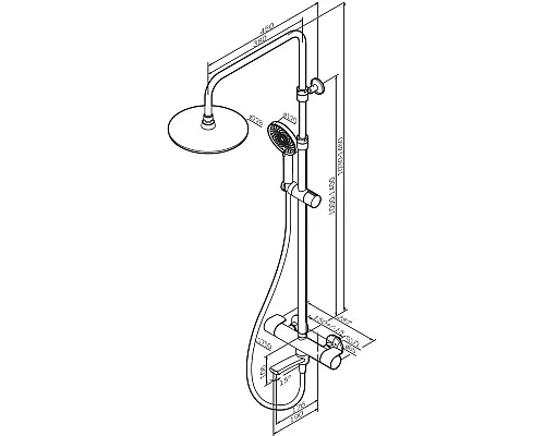Приобрести Душевая система 228 мм Am.Pm X-Joy F0785A500 в магазине сантехники Santeh-Crystal.ru