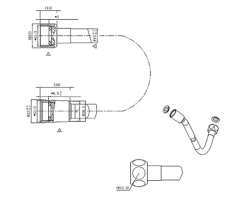 Заказать Душевой комплект 300 мм Vincea Inspire VSFW-3I21T2CH в магазине сантехники Santeh-Crystal.ru
