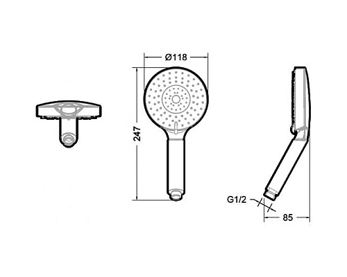Приобрести Душевая лейка Bravat Line P7094C-RUS в магазине сантехники Santeh-Crystal.ru