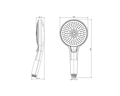 Купить Душевая лейка 124 мм Lemark LM8117C в магазине сантехники Santeh-Crystal.ru