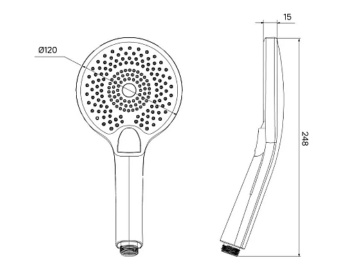 Заказать Душевая лейка 120 мм IDDIS Optima Home OPH12BPi18 в магазине сантехники Santeh-Crystal.ru