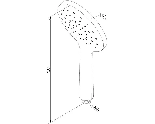 Купить Душевая лейка 120 мм Damixa Jupiter 977020000 в магазине сантехники Santeh-Crystal.ru