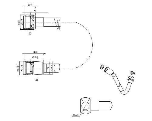 Душевой комплект 300 мм Vincea Inspire VSFW-422TI2MB