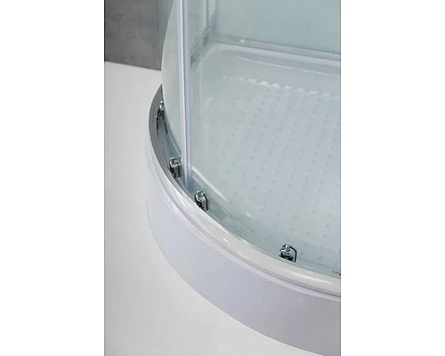 Заказать Душевая кабина 80х80х235 см BelBagno UNO-CAB-R-2-80-P-Cr-TOP текстурное стекло в магазине сантехники Santeh-Crystal.ru