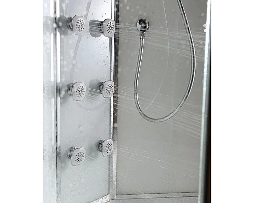 Заказать Душевая кабина 80х80х220 см Black & White Galaxy 5501800 прозрачное в магазине сантехники Santeh-Crystal.ru