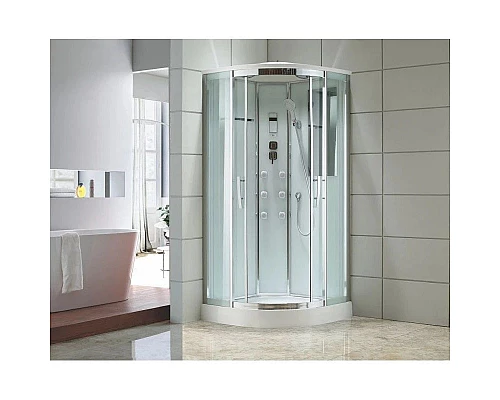 Заказать Душевая кабина 80х80х220 см Black & White Galaxy 5501800 прозрачное в магазине сантехники Santeh-Crystal.ru