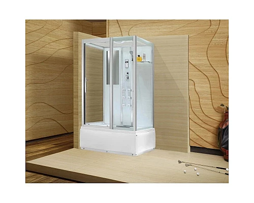 Приобрести Душевая кабина 120х90х220 см Black & White Galaxy 5508120 прозрачное в магазине сантехники Santeh-Crystal.ru