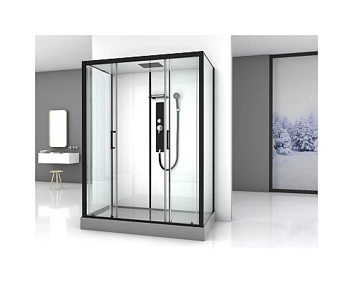 Заказать Душевая кабина 160х85х215 см Black & White Galaxy 8010160 прозрачное в магазине сантехники Santeh-Crystal.ru