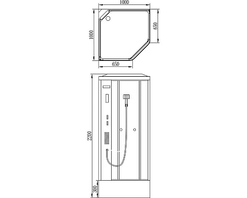 Заказать Душевая кабина 100х100х220 см Orans 1220000 прозрачное в магазине сантехники Santeh-Crystal.ru