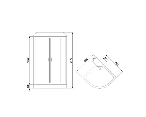 Приобрести Душевая кабина 100х100х217 см Royal Bath RB100HK6-BT-CH прозрачное в магазине сантехники Santeh-Crystal.ru