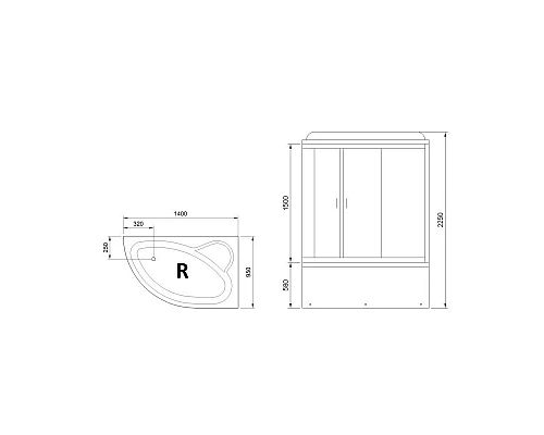 Заказать Душевая кабина 140х95х225 см Royal Bath RB140ALP-T-CH-R прозрачное в магазине сантехники Santeh-Crystal.ru