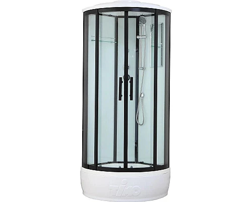 Приобрести Душевая кабина 80x80x220 см Timo Standart T-6680 B прозрачное в магазине сантехники Santeh-Crystal.ru