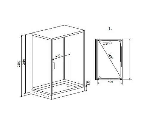 Заказать Душевая кабина 120x90x220 см Timo Helma H-520 L прозрачное в магазине сантехники Santeh-Crystal.ru