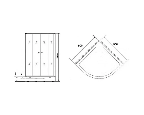Приобрести Душевая кабина 90х90х200 см Niagara NG-4501-08BK интимато в магазине сантехники Santeh-Crystal.ru