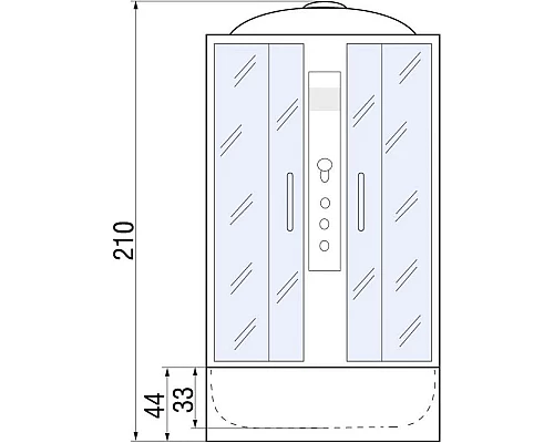 Заказать Душевая кабина 90х90х210 River DESNA 90/44 ТH в магазине сантехники Santeh-Crystal.ru